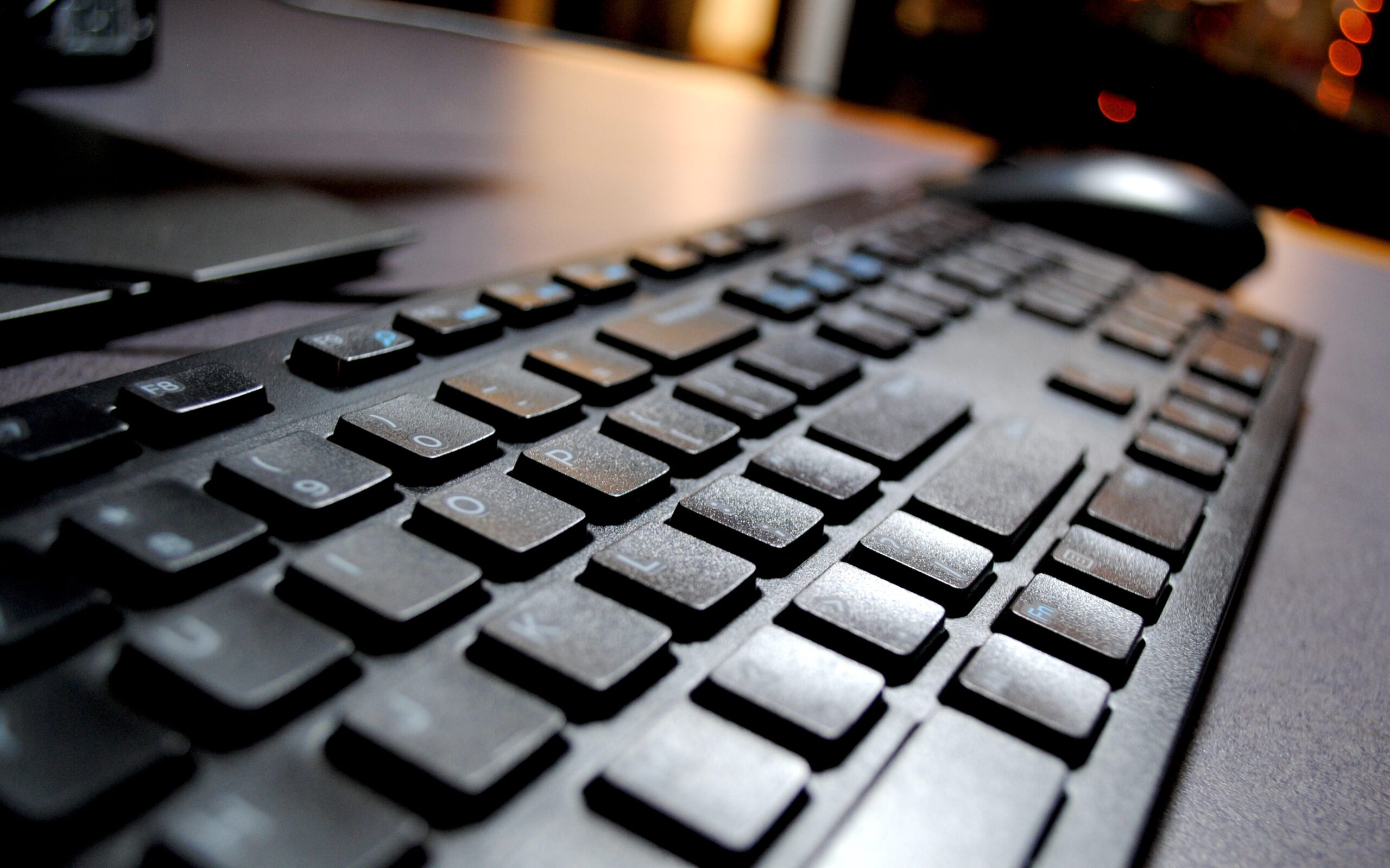 Black keyboard and mouse